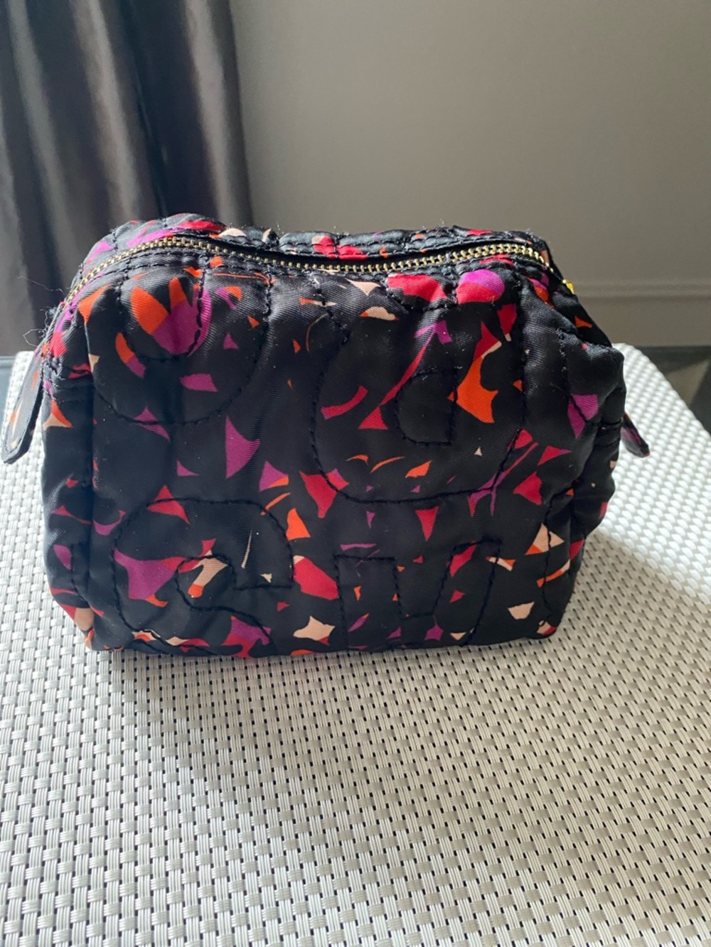 Marc by Marc Jacobs Black Cosmetic Pouch with Pink and Orange Print - Picture 3 of 8